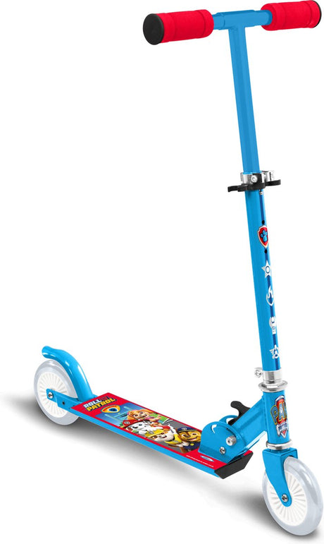 Nickelodeon Paw Patrol 2-Rad-Kinderroller – faltbar – Fußbremse – Blau