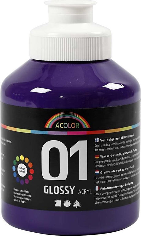 A-Color glänzende Acrylfarbe, violett, 01 – glänzend, 500 ml