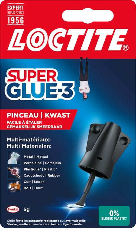 Loctite Pinsel 5g hohe Präzision | Idealerweise mit einem Pinsel auftragen | Sekundenkleber – hochpräziser Sekundenkleber | Zweitkleber für den universellen Einsatz | Zweitkleber, Vielkleber, Alleskleber | Hobby| Sekundenkleber reparieren - Sekundenkleber