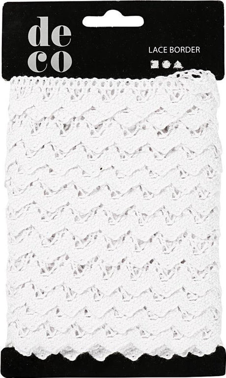 Creativ Company Lace Ribbon White, 10m