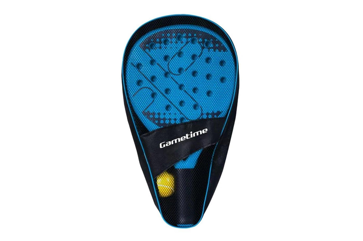 Gametime Padel-Set bestehend aus 2 Schlägern mit Ball in Aufbewahrungstasche, 3-teilig.