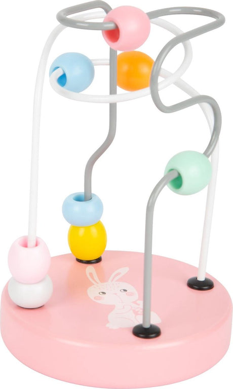 Small Foot Pastell Hase Perlenspirale - Holzspielzeug ab 1 Jahr