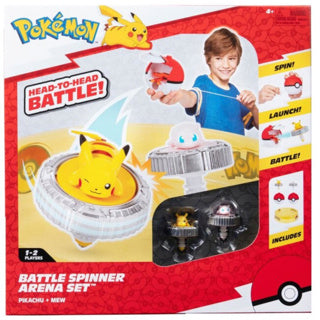 Battle Spinner 2er-Pack mit Stadium Pikachu #1, Mew, Pokeball Pokeball