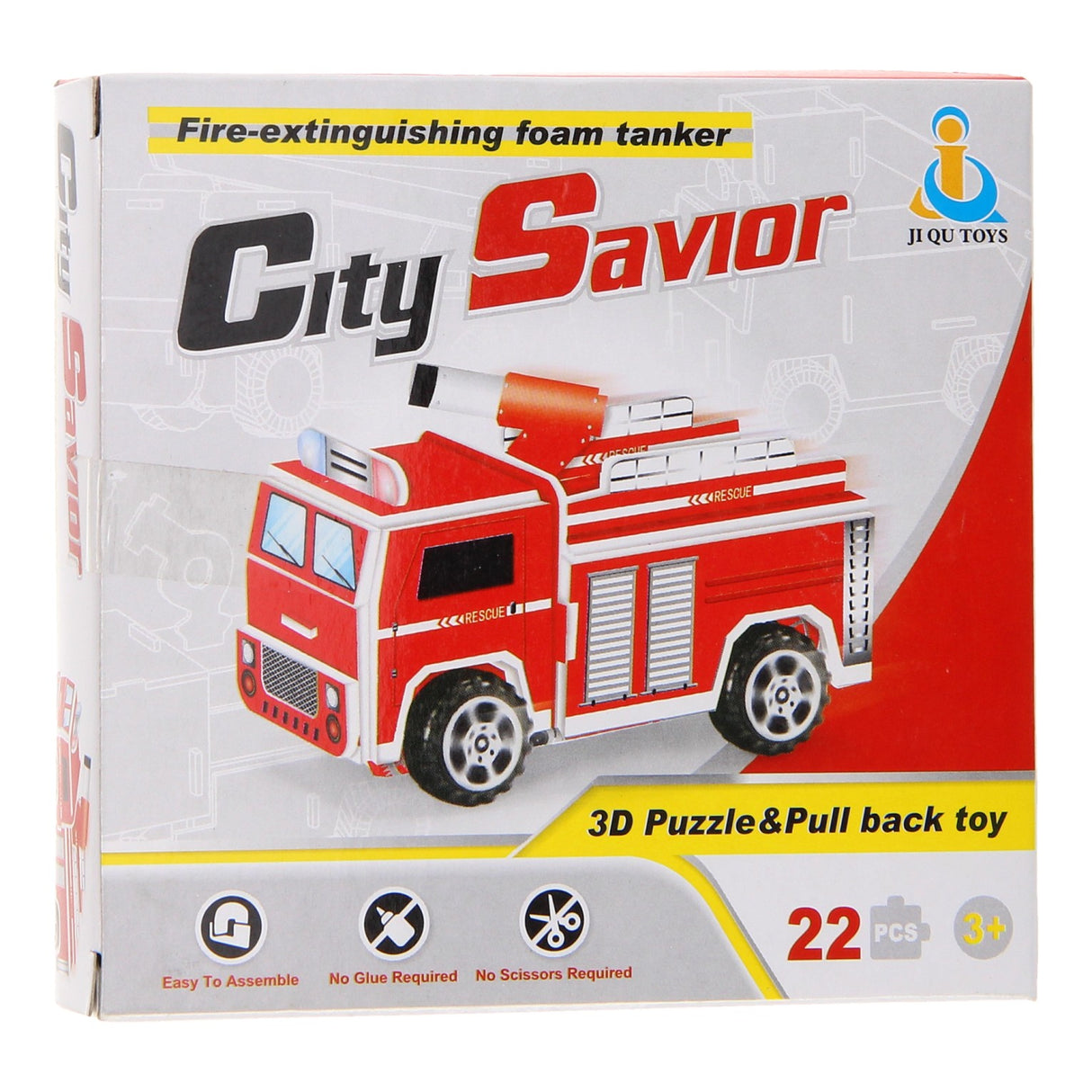 Camion de pompiers de puzzle 3d