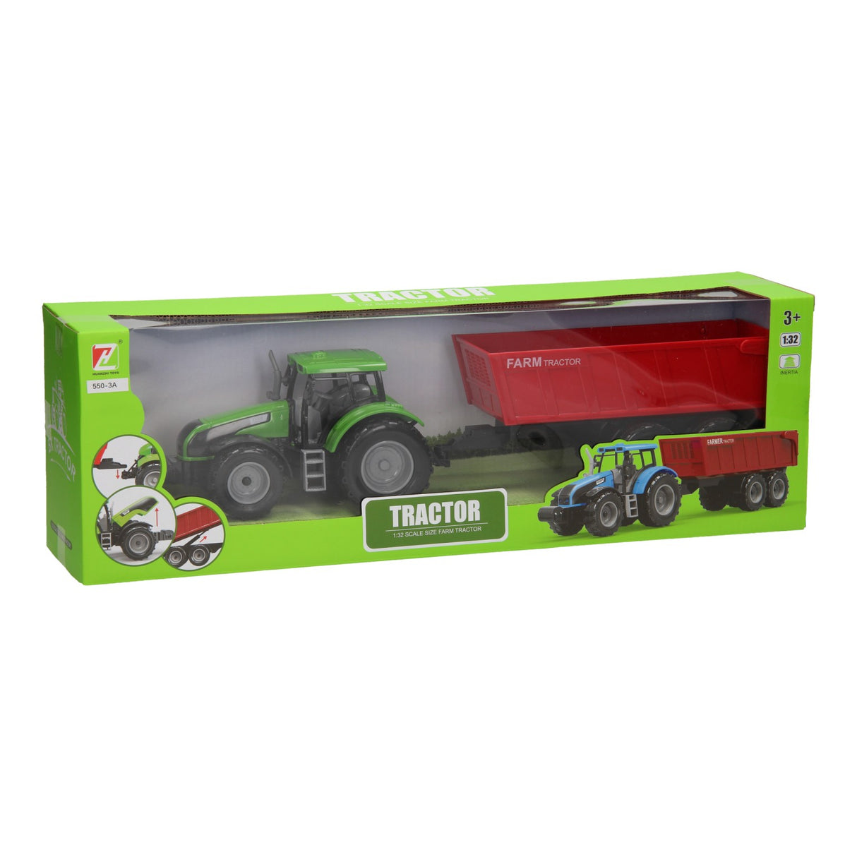 Traktor mit Anhänger 1:32