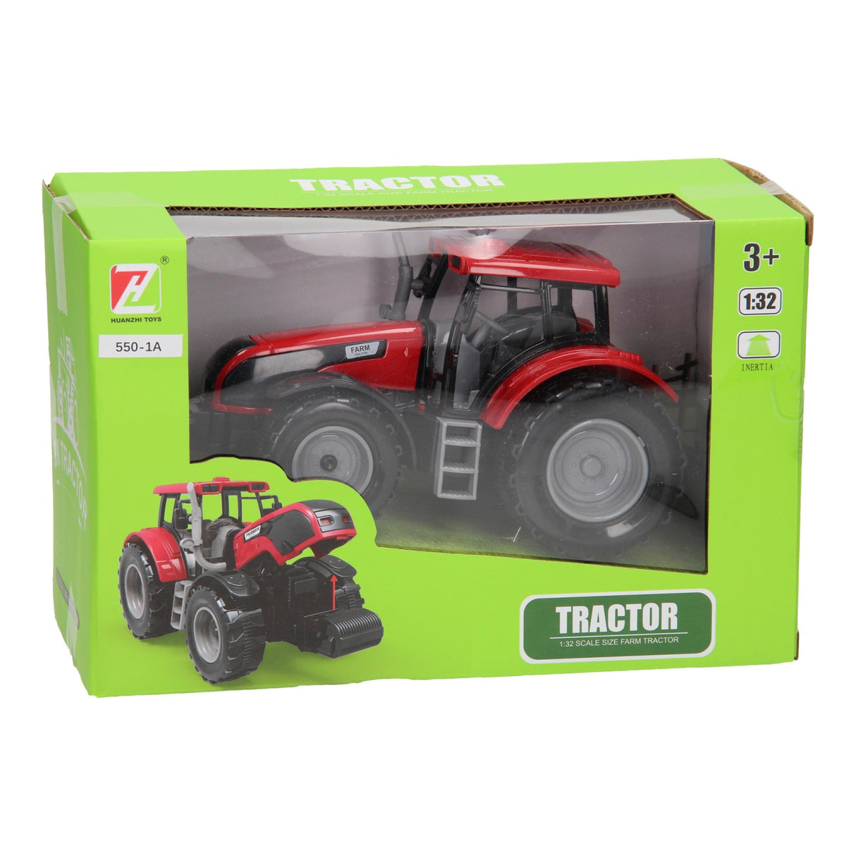 Kunststofftraktor 1:32