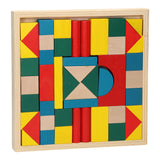 Holzbausteine, 48 Stück.