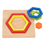 Formpuzzle aus Holz - Sechseck