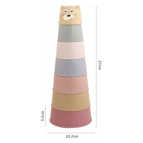 Stapelbecher Pastell, 6 Stk.