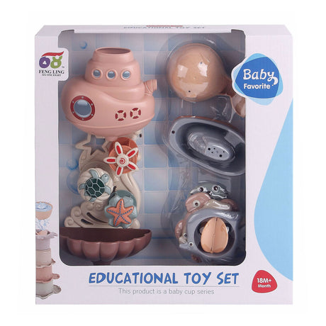 Badespielset mit Wasserfall in Pastell