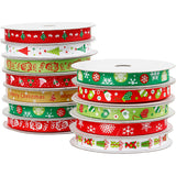 Weihnachtsband, B: 10 mm, 12x3 m 1 Karton