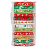 Weihnachtsband, B: 10 mm, 12x3 m 1 Karton