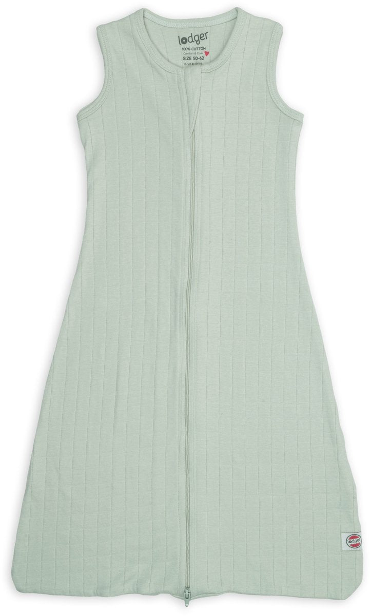 Lodger hopper - hydrofiele slaapzak baby - groen - 0.3 tog - 80cm - biologisch katoen - zomerslaapzak babyslaapzak