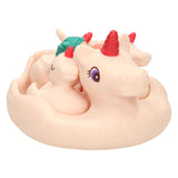 Lobbes Einhorn-Familien-Badespielzeug-Set – rosa Kunststoff – 4-teilig – schwimmend.
