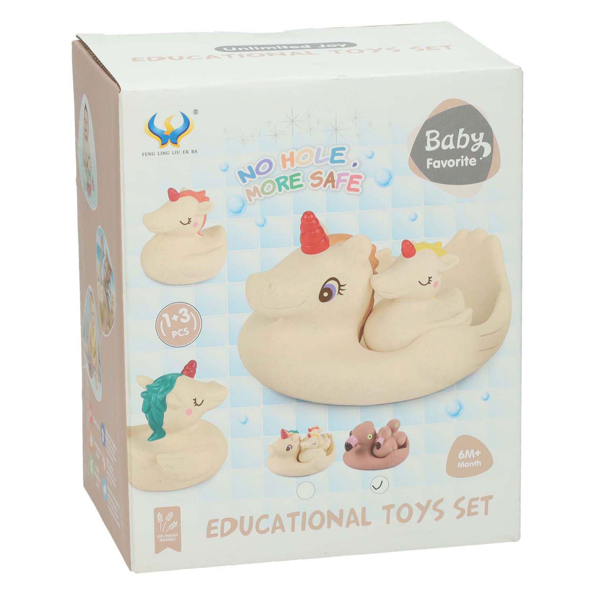 Badetiere Flamingofamilie, 4-tlg
