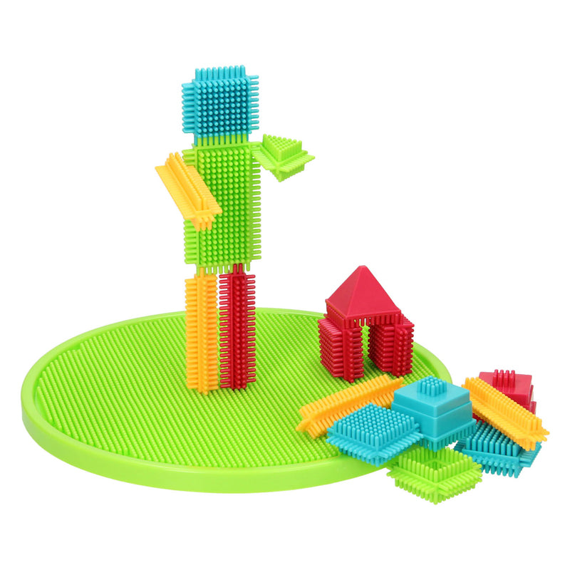 Bloko Bristle Blocks en caja de almacenamiento, 150dlg.