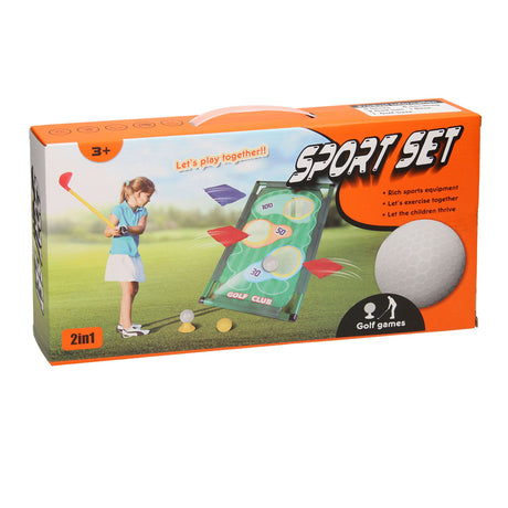 Sport set 2in1 golf en zakken werpen
