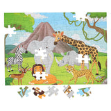 Bodenpuzzle Wildtiere, 100 Teile.