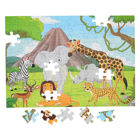 Bodenpuzzle Wildtiere, 100 Teile.