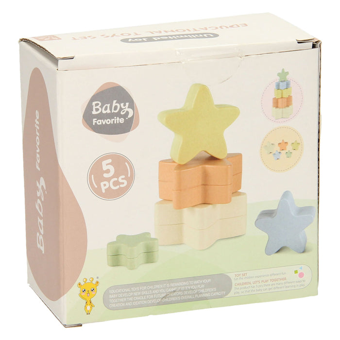 Toddler Stack Tower Ster Pastel, 5dlg.