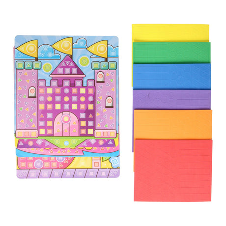 Ein Mosaik-Bastelset „Prinzessin“ herstellen, 4 Teller