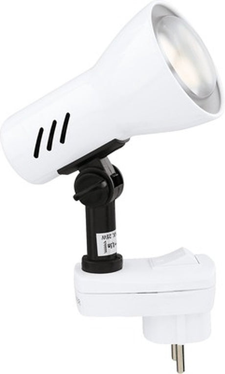 Briloner Pilo - Steckerlampe - Wandleuchte mit Schalter - Steckdosenlampen 1 Licht - Steckerstrahler - an aus - drehbar - E14-Fassung