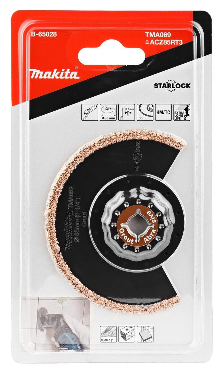 Makita Zubehör HM-Riff Segmentfräser TMA023 C85 HM VO GZ – B-65028