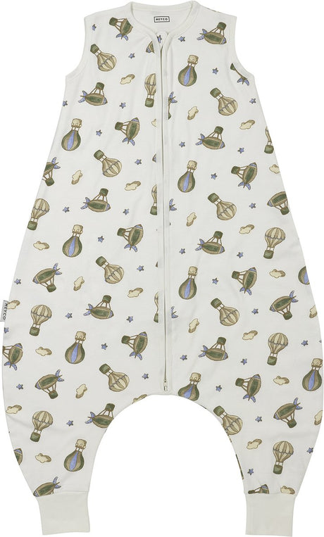 Meyco Baby-Luftballons, Baby-Sommer-Schlaf-Overall, Pullover – mehrfarbig – 92 cm – 0,5 Tog