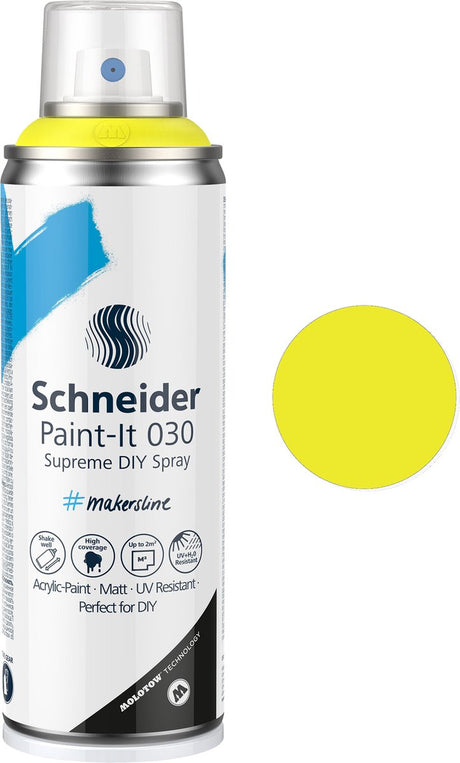Schneider schrijfwaren schneider spuitbus verf - paint-it 030 - diy spuitverf - acrylverf - 200ml - licht geel pastel - s-ml03052062