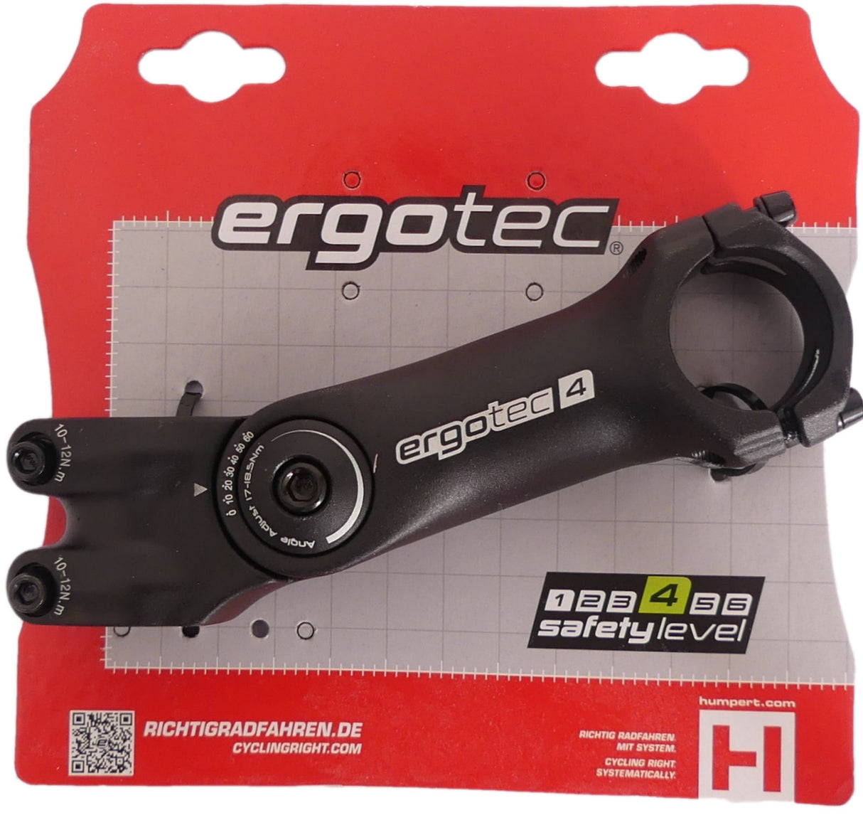 Ergotec Stem hobotnica 2 naprej nastavljiva Ø28.6 125 31,8 mm črna