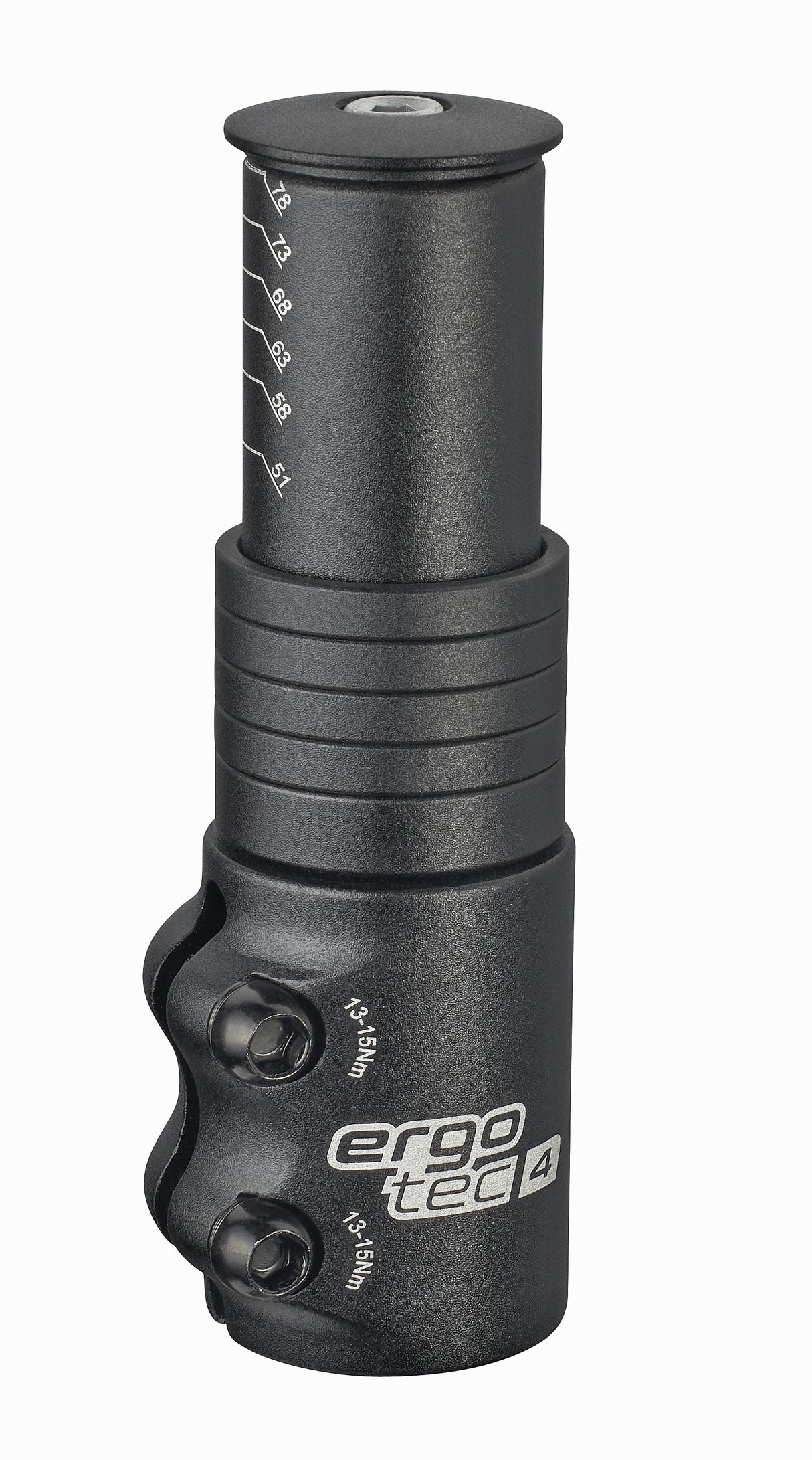 Extenter de la tige Ergotec avant 3 - 1-1 8 AL6061 T6 - Black Sandblasted