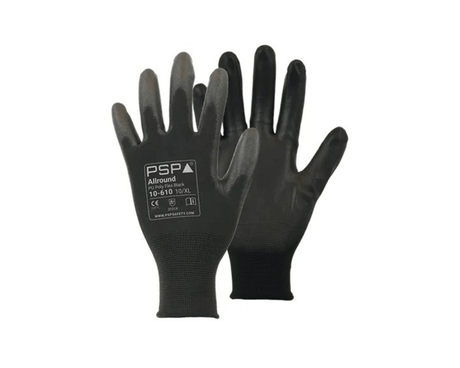 Psp 10-610 pu zwart werkhandschoen maat 8 m (12 paar)