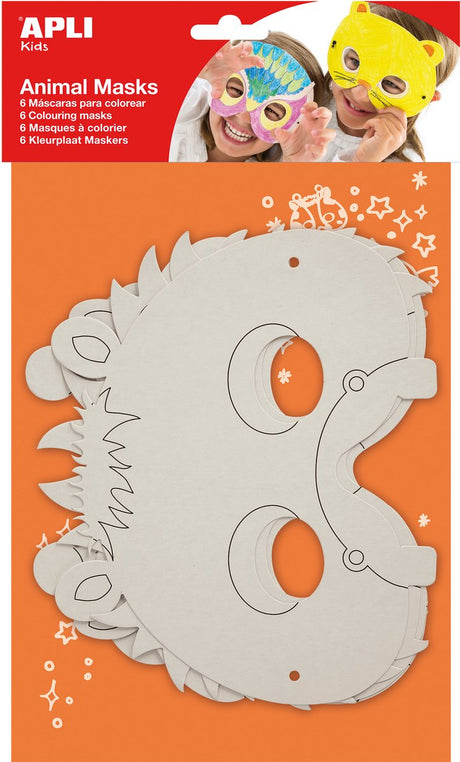 Apli Kindermaskentiere zum Ausmalen