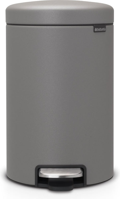 Brabantia Newicon Abfallbehälter – 12 Liter – Mineralbetongrau