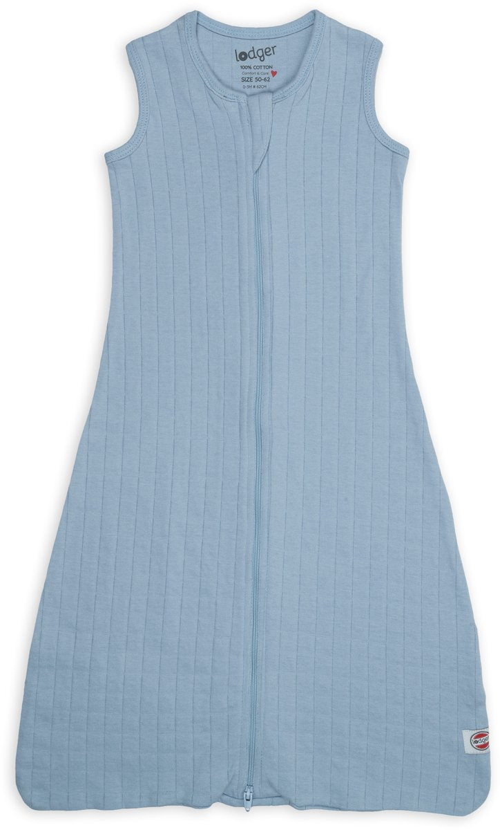 Lodger hopper - hydrofiele slaapzak baby - blauw - 0.3 tog - 62cm - biologisch katoen - zomerslaapzak babyslaapzak