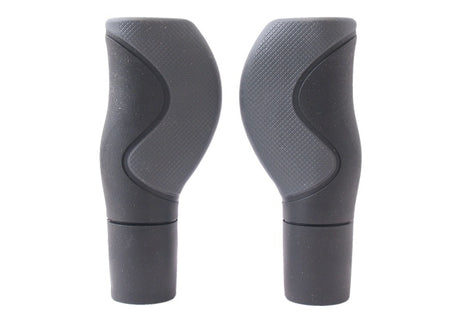 Union Ergononic Handle Set 2 Composants 130 130 mm Gris noir avec un capuchon de barre de pointe