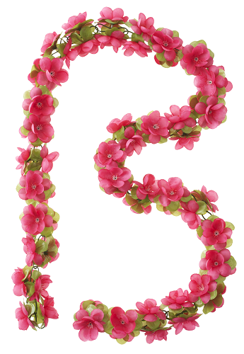 Basil Flower Garland - Flower Streng - Fuchsia