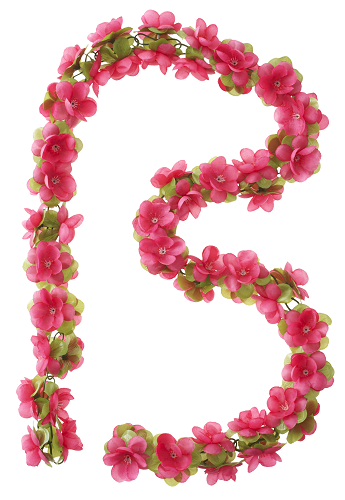 Basil Flower Garland - Flower Streng - Fucsia