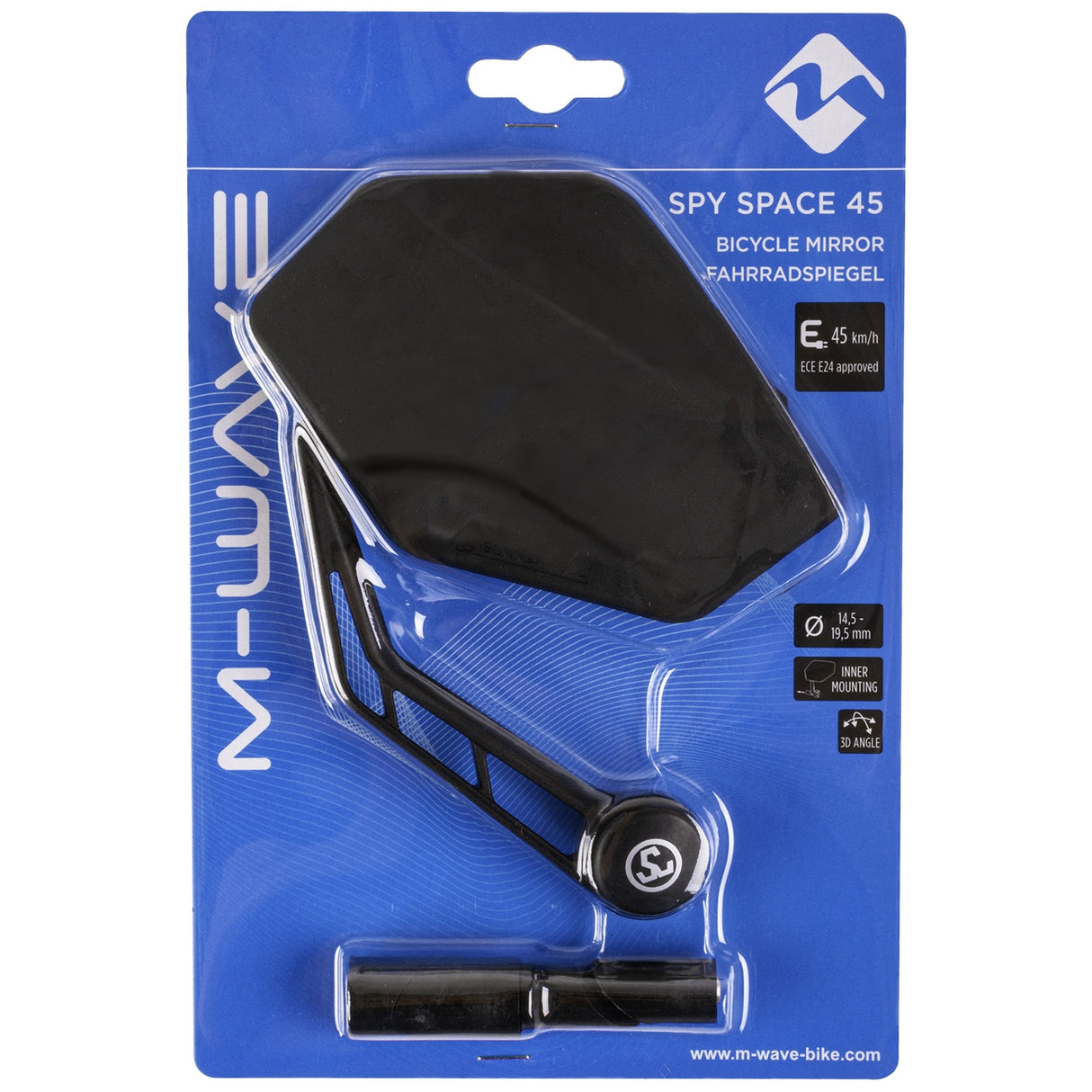 M-Wave bicycle mirror Spyspace45 E-bike 130 mm Black Left