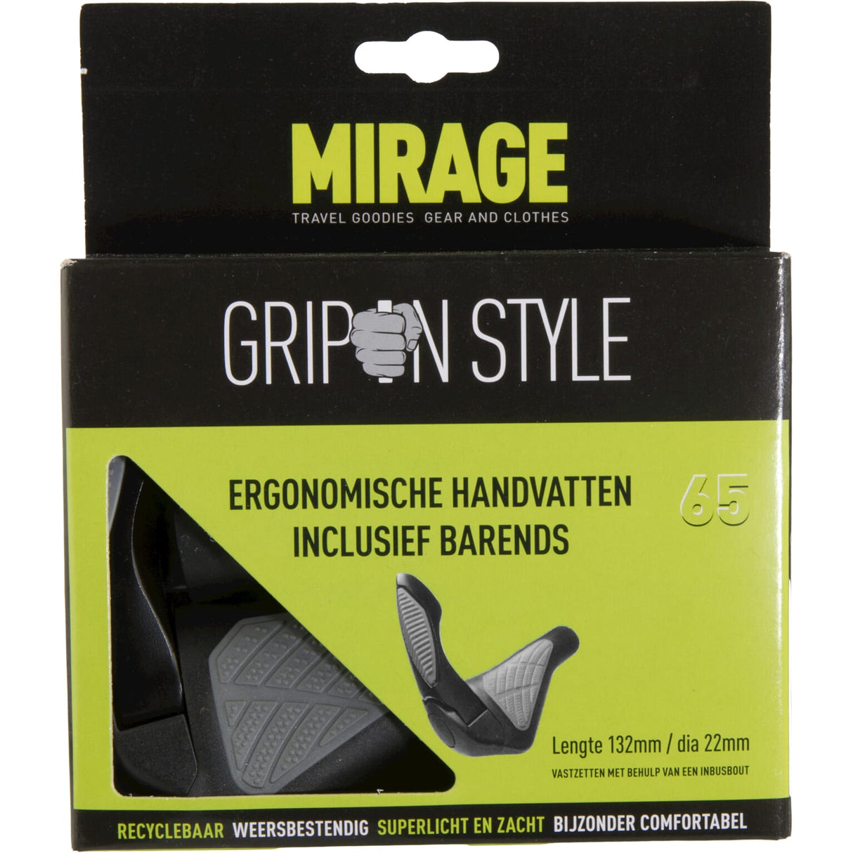 Mirage Ergolock 134mm Black-bike slock