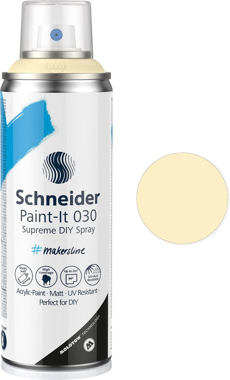 Schneider Schreibwaren Schneider Sprühdose Farbe – Paint-it 030 – DIY Sprühfarbe – Acrylfarbe – 200 ml – Haferpastell – S-ML03052061