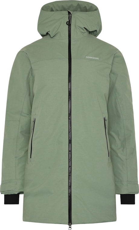 Didriksons Merket Wns Parka Damen-Outdoorjacke – helles Moos
