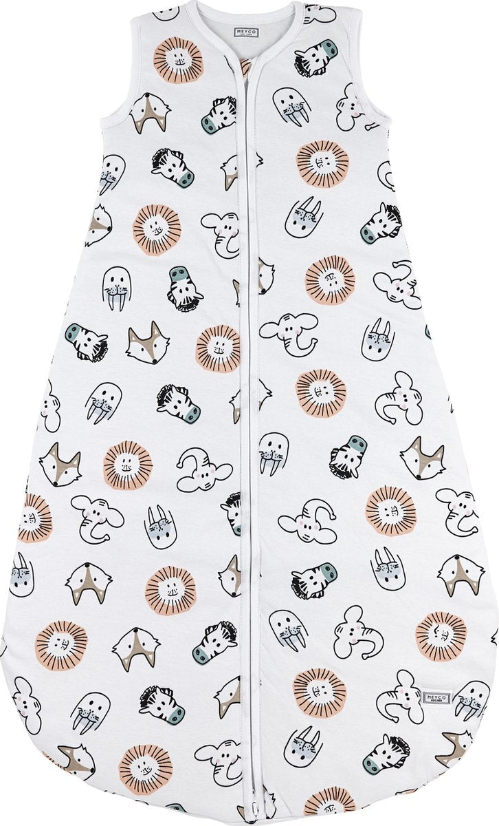 Meyco Baby Animal Babyschlafsack rund gefüttert – mehrfarbig – 98 cm – 2,5 Tog