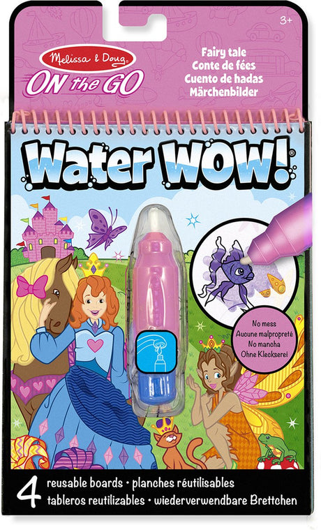 Melissa Doug Water Wow! Wiederverwendbarer Malblock für unterwegs mit versteckten Bildern – Märchen
