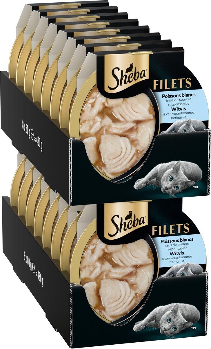 Sheba Katzenfutter – Filets – nachhaltiger Felchen in Soße – 16x60g
