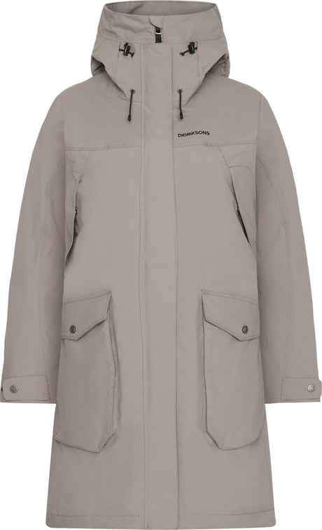 Didriksons Thelma Wns Parka 10 Damen-Outdoorjacke – Aschebraun