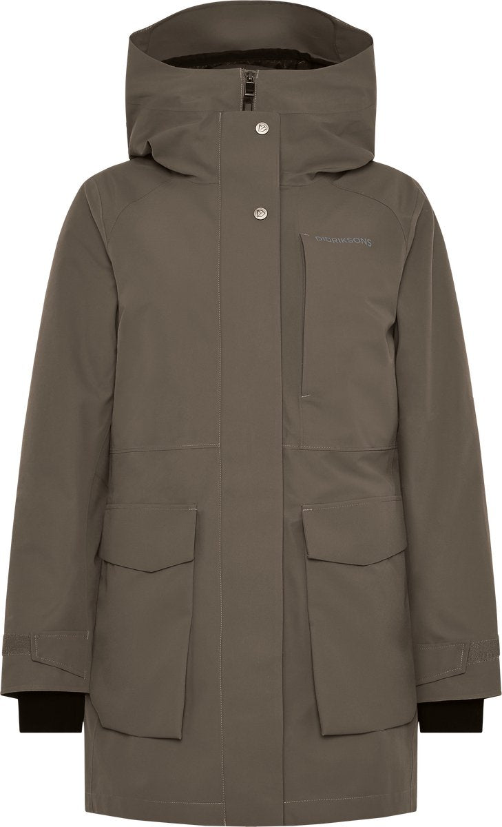 Didriksons Harriet WNS Parka Damen Outdoorjacke – Mokkabraun