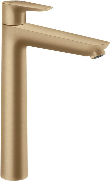 Hansgrohe talis e – Waschtisch-Mischbatterie – Einhebelbedienung – mit Ablaufgarnitur – Größe 240 mm – gebürstete Bronze