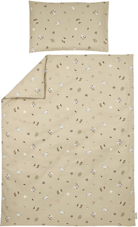 Meyco Baby Waldtiere Bettbezug Kleinkind – Sand – 120 x 150 cm