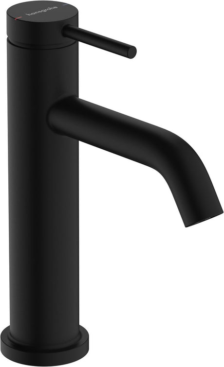 Hansgrohe tecturis s – Waschtischarmatur – Einhebelbedienung – mit Ablaufgarnitur – Größe 110 mm – mattschwarz